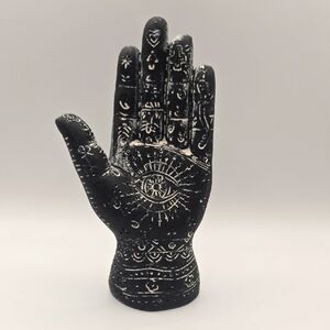 🖤 Black Palmistry Hand Decor